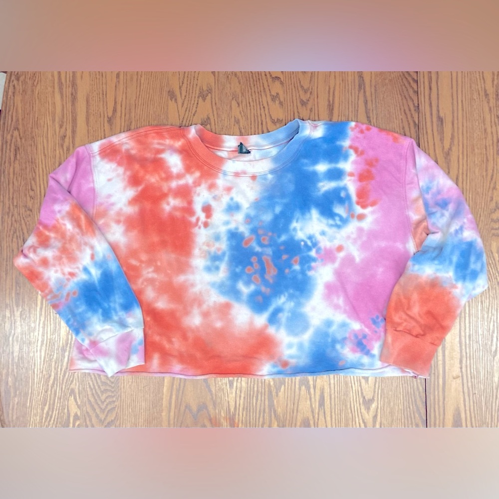 🤩WILD FABLE🤩SWEATSHIRT SZ 2X cropped tie-dye comfortable cotton/polyester 💕GUC💕
